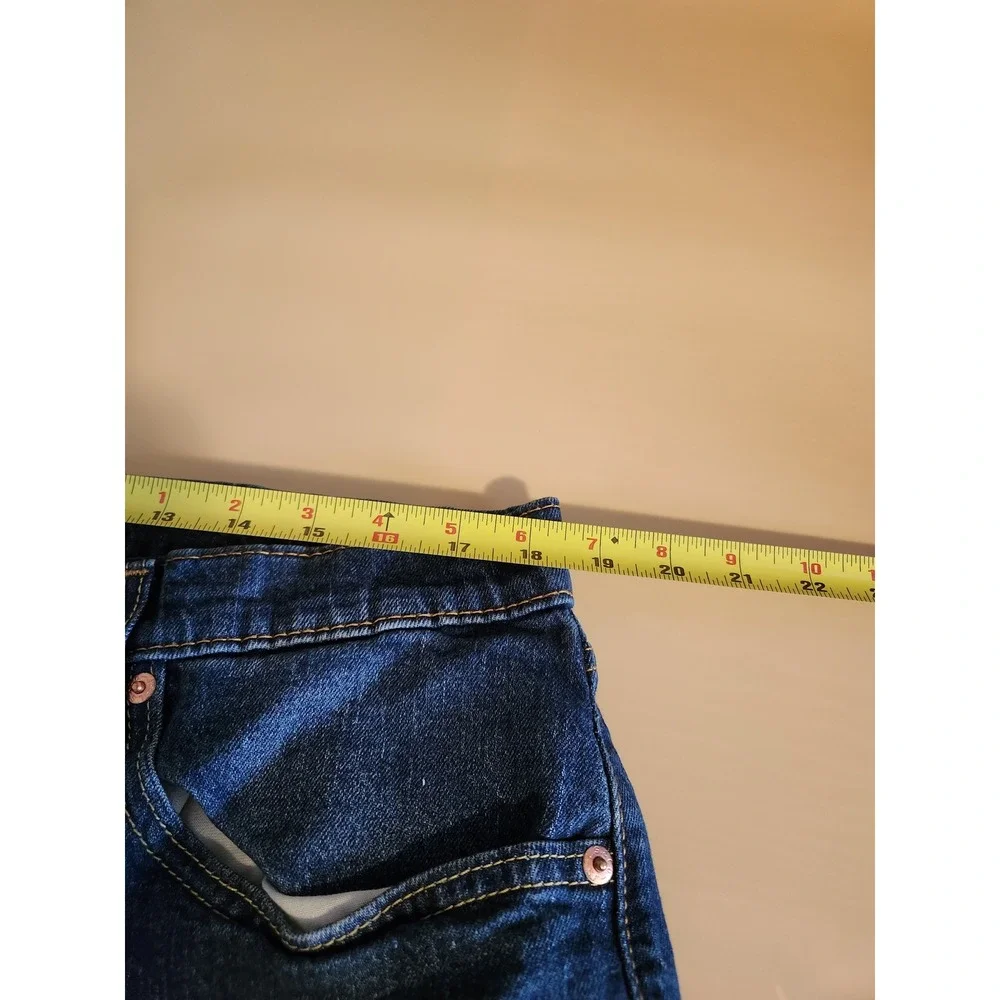 Levi's 502 Regular Taper Jeans Mens 38x32 Dark Wash Blue Stretch Denim